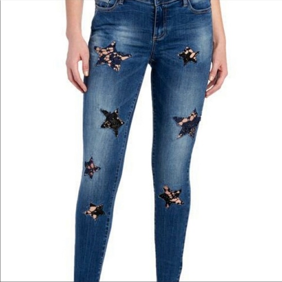 star lace jeans